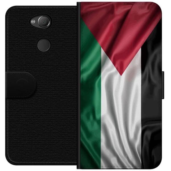 Sony Xperia XA2 Tegnebogsetui Palestinaflaget – ikonisk frihedssymbol i rød, sort, hvid og grøn