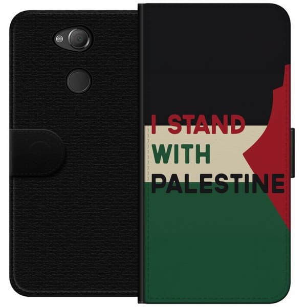 Sony Xperia XA2 Tegnebogsetui Stå sammen med Palæstina - solidaritetsdesign med en stærk besked