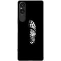 Miniatyrbild 1 av 3: Sony Xperia 5 V Genomskinligt Skal Keffiyeh-mönster – klassisk svartvit palestinasjal med kulturell tyngd