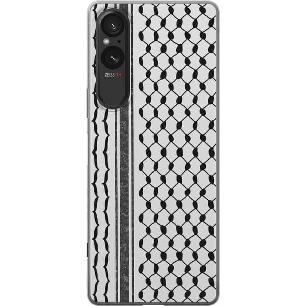 Sony Xperia 5 V Genomskinligt Skal Palestinskt mönster – inspirerat av keffiyeh-tyg i traditionell stil