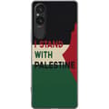 Miniatyrbilde 1 av 3: Sony Xperia 5 V Gjennomsiktig deksel Stå opp for Palestina - solidaritetsdesign med en sterk melding