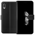 Miniatyrbilde 1 av 3: Sony Xperia L3 Lommeboketui Keffiyeh-mønster - klassisk svart-hvit palestinsk sjal med kulturell betydning