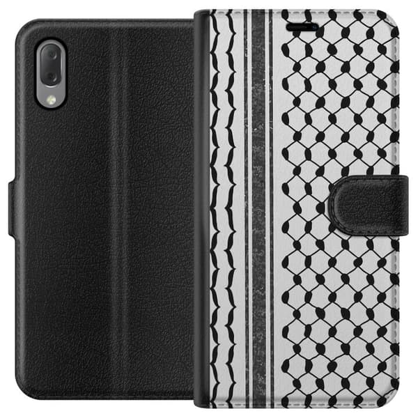 Sony Xperia L3 Tegnebogsetui Palæstinensisk mønster - inspireret af traditionel stil keffiyeh-stof