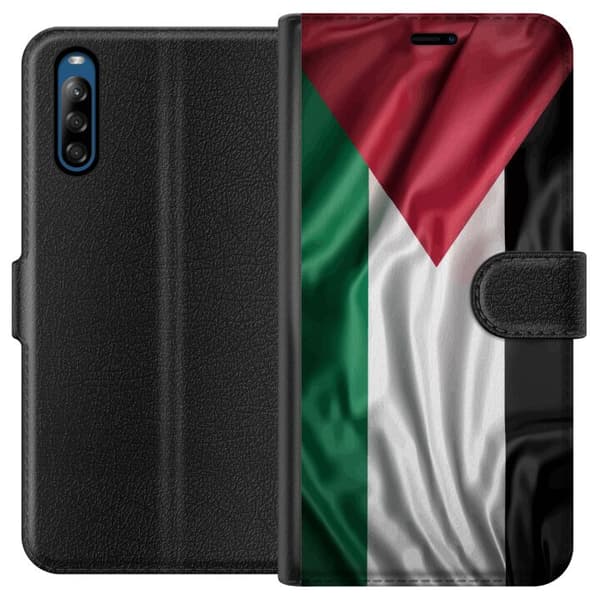 Sony Xperia L4 Plånboksfodral Palestinaflaggan – ikoniskt frihetsmotiv i rött, svart, vitt och grönt