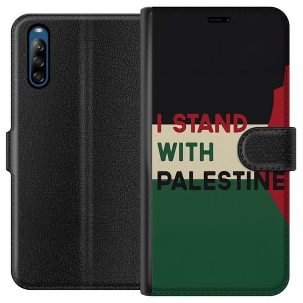Sony Xperia L4 Tegnebogsetui Stå sammen med Palæstina - solidaritetsdesign med en stærk besked
