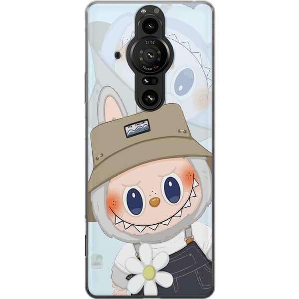 Sony Xperia Pro-I Gennemsigtig cover Labubu med hat - Pop Mart figur Mr. Butcher i retro-stil med karakter