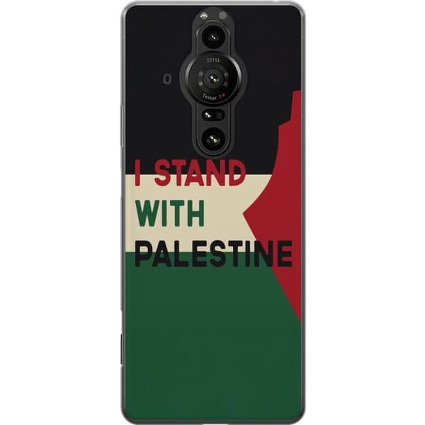 Sony Xperia Pro-I Gjennomsiktig deksel Stå opp for Palestina - solidaritetsdesign med en sterk melding