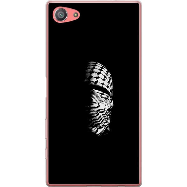 Sony Xperia Z5 Compact Genomskinligt Skal Keffiyeh-mönster – klassisk svartvit palestinasjal med kulturell tyngd
