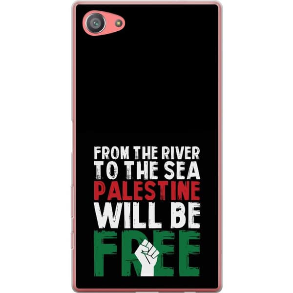 Sony Xperia Z5 Compact Genomskinligt Skal Free Palestine – politiskt statement med kraftfullt grafiskt uttryck