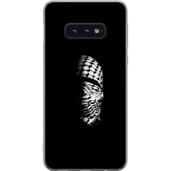 Samsung Galaxy S10e Läpinäkyvä kuori Keffiyeh-kuviointi - klassinen palestiinalainen mustavalkoinen shaali, jolla on kulttuurinen merkitys