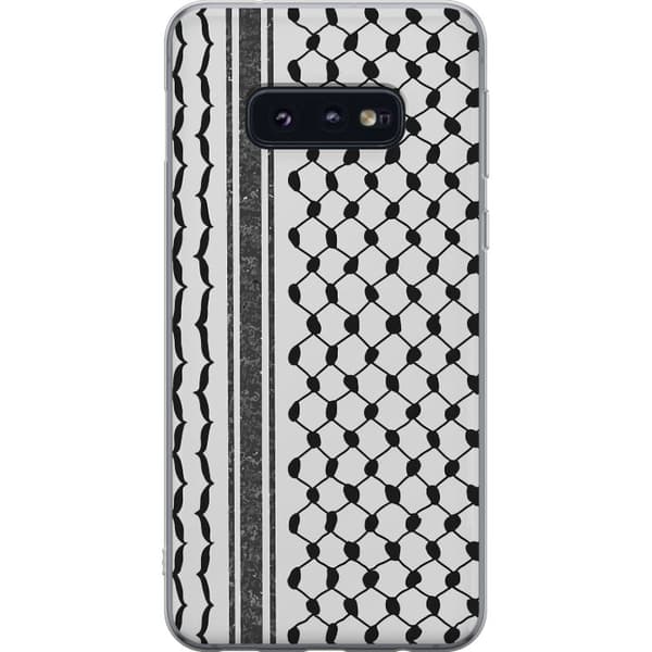 Samsung Galaxy S10e Läpinäkyvä kuori Palestiinalainen kuvio - perinteiseen tyyliin inspiroima keffiyeh-kangas