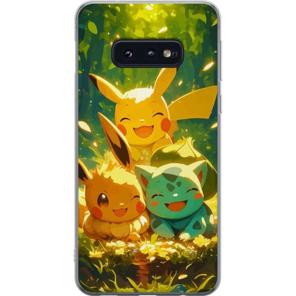 Samsung Galaxy S10e Läpinäkyvä kuori Pixelmonster pelityyli - värikäs muotoilu retroa rakastaville pelaajille
