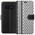 Pikkukuva 1 / 3: Samsung Galaxy S10e Lompakkokotelo Palestiinalainen kuvio - perinteiseen tyyliin inspiroima keffiyeh-kangas