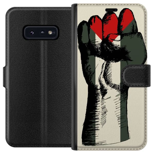Samsung Galaxy S10e Tegnebogsetui Hånd bundet i Palæstinas farver - kraftfuldt symbol for frihedsbevægelsen