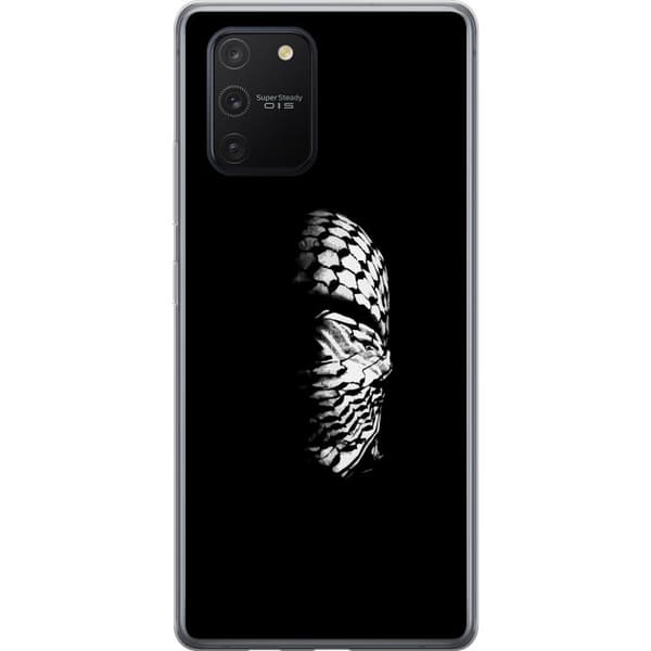 Samsung Galaxy S10 Lite Genomskinligt Skal Keffiyeh-mönster – klassisk svartvit palestinasjal med kulturell tyngd