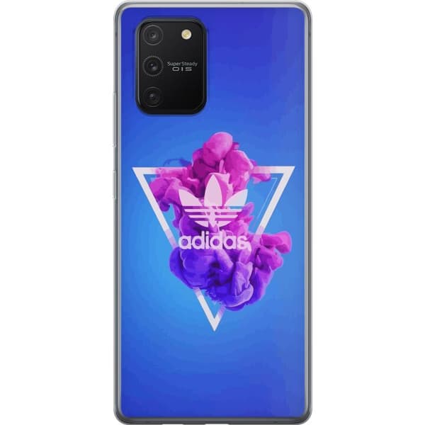Samsung Galaxy S10 Lite Genomskinligt Skal Adidas-inspirerad blå design – sportigt motiv med retrovibe i blå toner