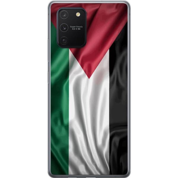 Samsung Galaxy S10 Lite Gennemsigtig cover Palestinaflaget – ikonisk frihedssymbol i rød, sort, hvid og grøn