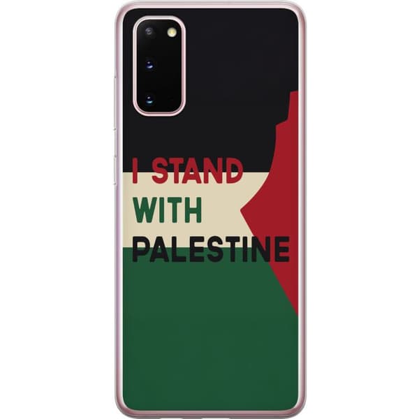 Samsung Galaxy S20 Gjennomsiktig deksel Stå opp for Palestina - solidaritetsdesign med en sterk melding
