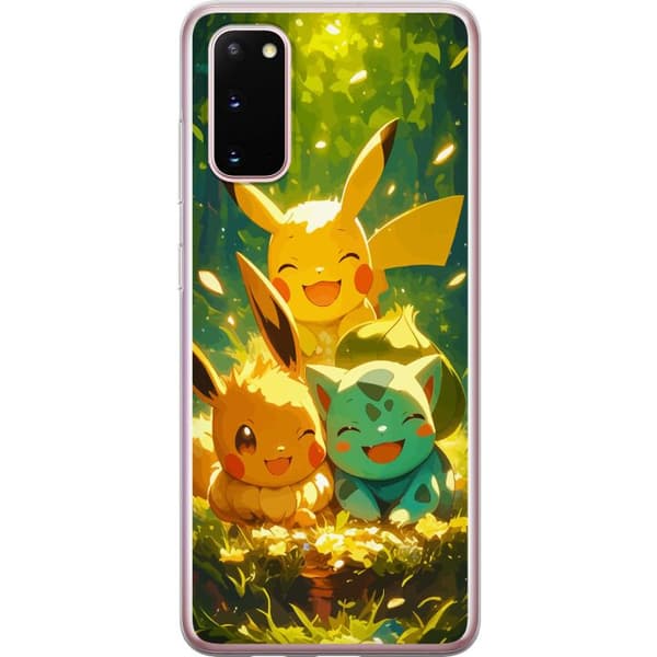 Samsung Galaxy S20 Gjennomsiktig deksel Pixelmonster spillstil - fargerik design for retro-elskende spillere