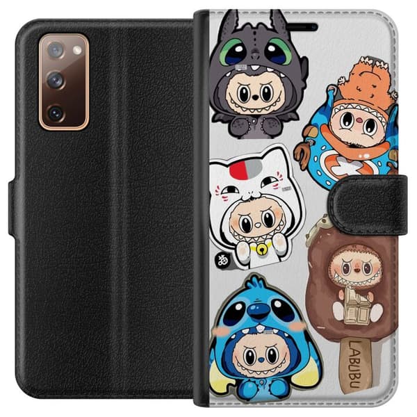 Samsung Galaxy S20 FE Lompakkokotelo Labubu hahmokokoelma - Pop Mart Labubu The Monsters väriluulisessa muotoilussa