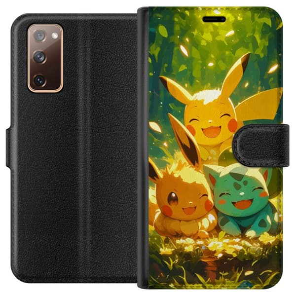 Samsung Galaxy S20 FE Lommeboketui Pixelmonster spillstil - fargerik design for retro-elskende spillere