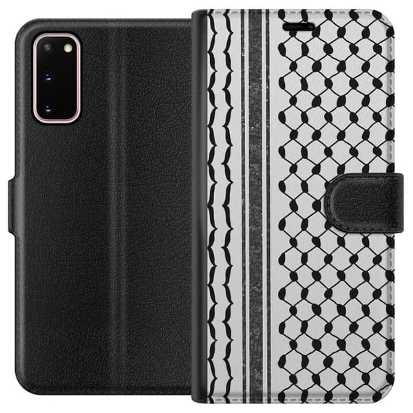 Samsung Galaxy S20 Lommeboketui Palestinsk mønster - inspirert av tradisjonell stil keffiyeh-stoff