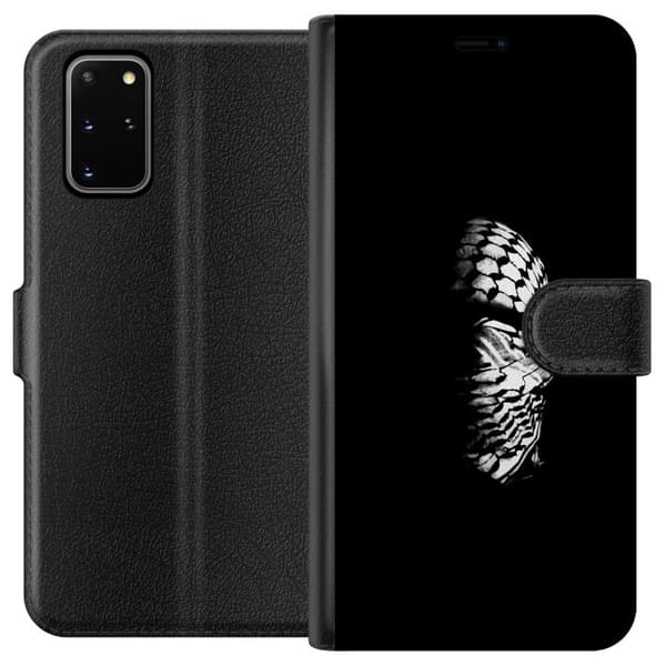 Samsung Galaxy S20+ Tegnebogsetui Keffiyeh-mønster - klassisk sort-hvid palæstinensisk tørklæde med kulturel betydning