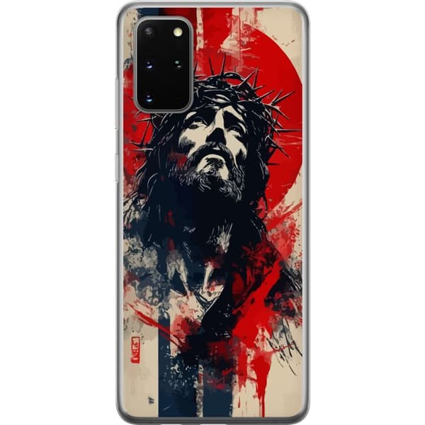 Samsung Galaxy S20+ Läpinäkyvä kuori Jeesus ristillä - kristillinen aihe vahvalla symboliikalla uskosta ja toivosta