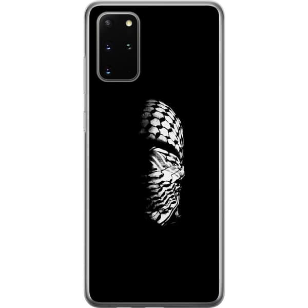 Samsung Galaxy S20+ Gennemsigtig cover Keffiyeh-mønster - klassisk sort-hvid palæstinensisk tørklæde med kulturel betydning