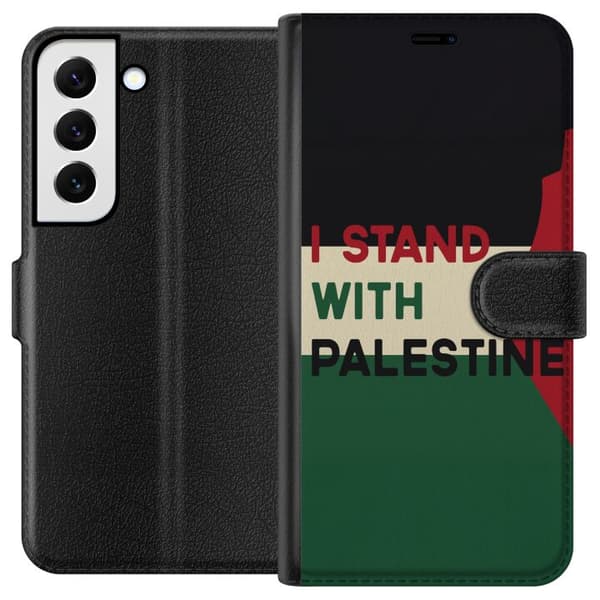 Samsung Galaxy S22+ 5G Lommeboketui Stå opp for Palestina - solidaritetsdesign med en sterk melding