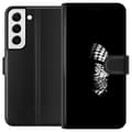Miniatyrbilde 1 av 3: Samsung Galaxy S22 5G Lommeboketui Keffiyeh-mønster - klassisk svart-hvit palestinsk sjal med kulturell betydning