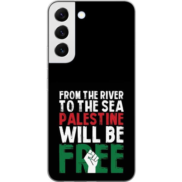 Samsung Galaxy S22 5G Genomskinligt Skal Free Palestine – politiskt statement med kraftfullt grafiskt uttryck
