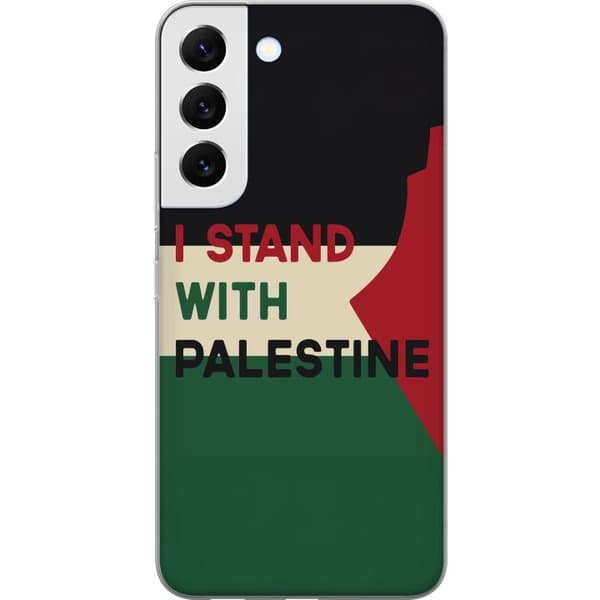 Samsung Galaxy S22 5G Gjennomsiktig deksel Stå opp for Palestina - solidaritetsdesign med en sterk melding