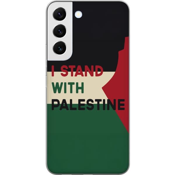 Samsung Galaxy S22+ 5G Gennemsigtig cover Stå sammen med Palæstina - solidaritetsdesign med en stærk besked
