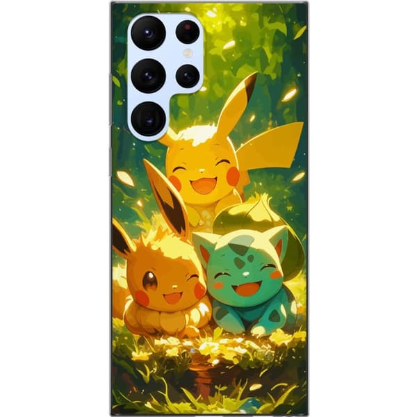 Samsung Galaxy S22 Ultra 5G Läpinäkyvä kuori Pixelmonster pelityyli - värikäs muotoilu retroa rakastaville pelaajille