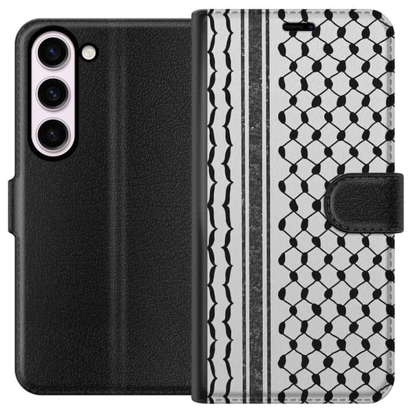 Samsung Galaxy S23 Plånboksfodral Palestinskt mönster – inspirerat av keffiyeh-tyg i traditionell stil