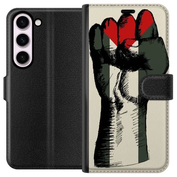 Samsung Galaxy S23 Lommeboketui Hand knyttet i Palestinas farger - kraftig symbol for frihetsbevegelsen