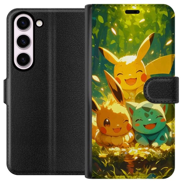 Samsung Galaxy S23 Lommeboketui Pixelmonster spillstil - fargerik design for retro-elskende spillere