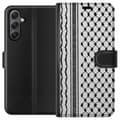 Miniatyrbillede 1 af 3: Samsung Galaxy S23 FE Tegnebogsetui Palæstinensisk mønster - inspireret af traditionel stil keffiyeh-stof