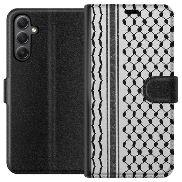 Samsung Galaxy S23 FE Tegnebogsetui Palæstinensisk mønster - inspireret af traditionel stil keffiyeh-stof