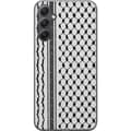 Miniatyrbillede 1 af 3: Samsung Galaxy S23 FE Gennemsigtig cover Palæstinensisk mønster - inspireret af traditionel stil keffiyeh-stof