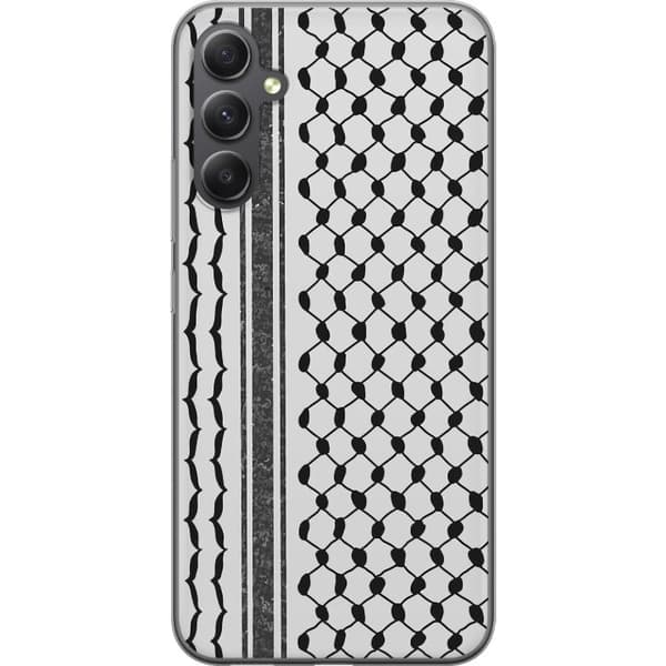Samsung Galaxy S23 FE Gennemsigtig cover Palæstinensisk mønster - inspireret af traditionel stil keffiyeh-stof