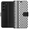 Miniatyrbilde 1 av 3: Samsung Galaxy S24 Lommeboketui Palestinsk mønster - inspirert av tradisjonell stil keffiyeh-stoff