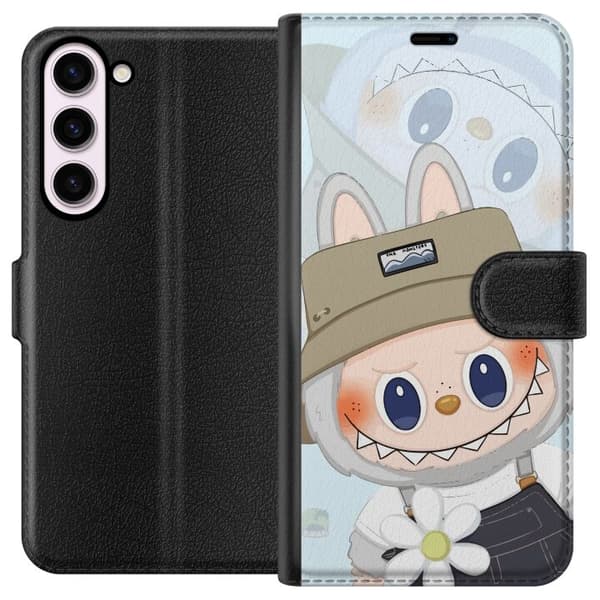 Samsung Galaxy S23+ Tegnebogsetui Labubu med hat - Pop Mart figur Mr. Butcher i retro-stil med karakter