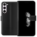 Pikkukuva 1 / 3: Samsung Galaxy S23+ Lompakkokotelo Keffiyeh-kuviointi - klassinen palestiinalainen mustavalkoinen shaali, jolla on kulttuurinen merkitys