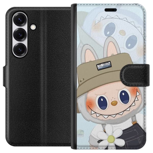 Samsung Galaxy S25 Tegnebogsetui Labubu med hat - Pop Mart figur Mr. Butcher i retro-stil med karakter