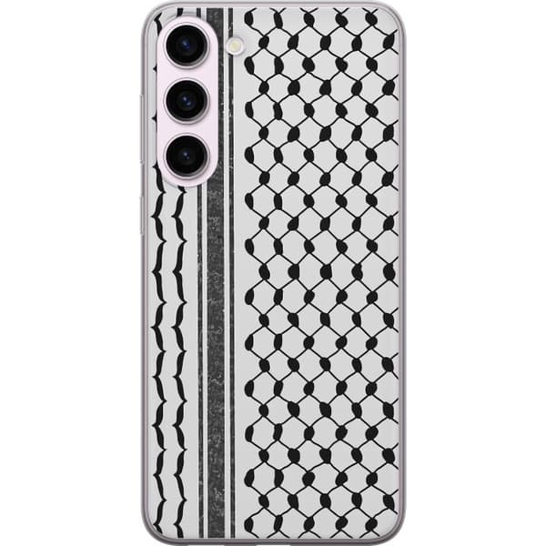 Samsung Galaxy S23+ Gjennomsiktig deksel Palestinsk mønster - inspirert av tradisjonell stil keffiyeh-stoff