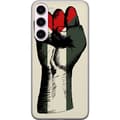 Miniatyrbillede 1 af 3: Samsung Galaxy S23+ Gennemsigtig cover Hånd bundet i Palæstinas farver - kraftfuldt symbol for frihedsbevægelsen