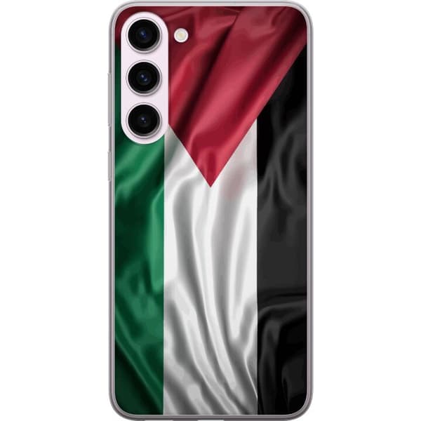 Samsung Galaxy S23+ Gennemsigtig cover Palestinaflaget – ikonisk frihedssymbol i rød, sort, hvid og grøn