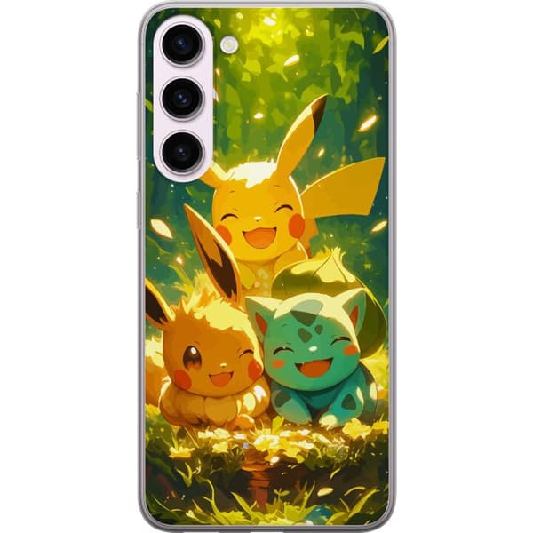 Samsung Galaxy S23+ Läpinäkyvä kuori Pixelmonster pelityyli - värikäs muotoilu retroa rakastaville pelaajille